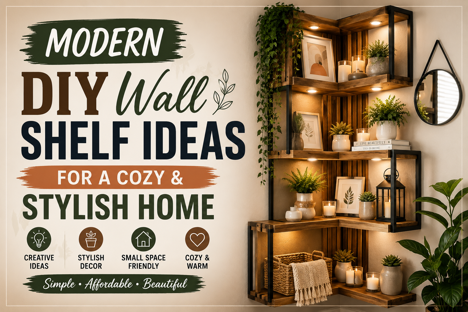 Modern DIY Wall Shelf Ideas for a Cozy & Stylish Home