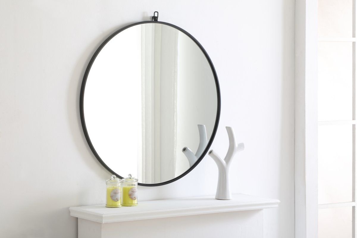 large decorative mirror in a stylish modern home interior